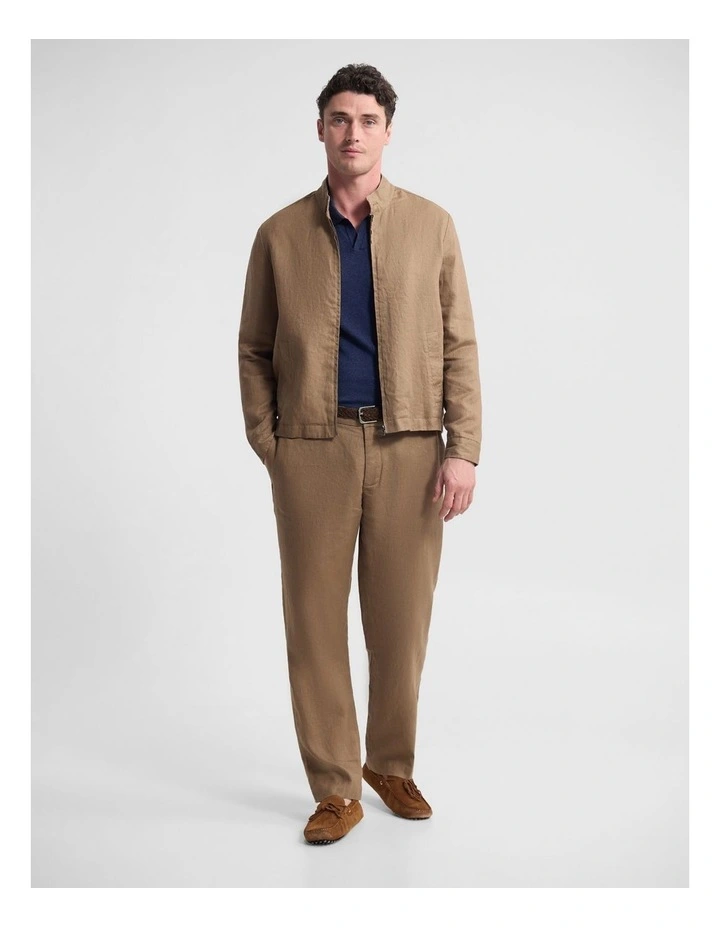Gabriel French Linen Jacket in Sand image 4