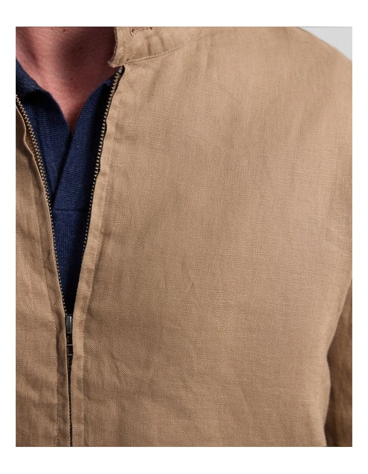 Gabriel French Linen Jacket in Sand image 6