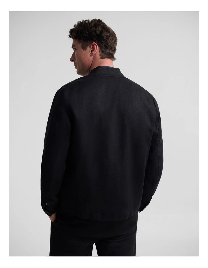 Gabriel French Linen Jacket in Black image 3