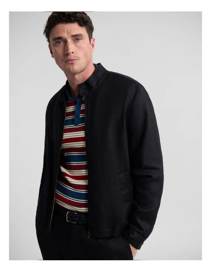 Gabriel French Linen Jacket in Black image 5
