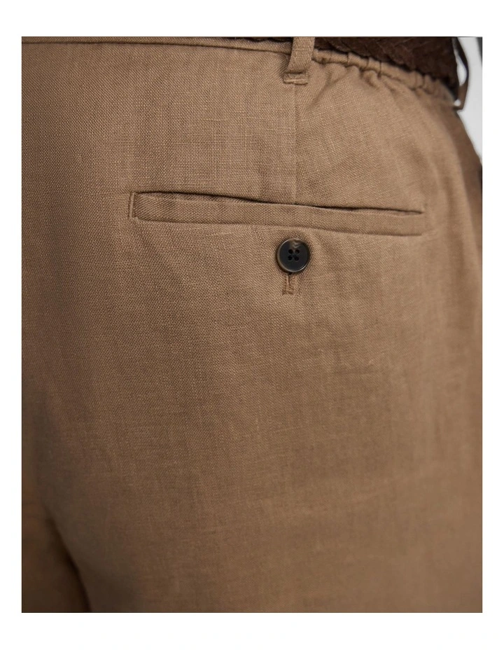 Pedro French Linen Button Pant in Sand image 6