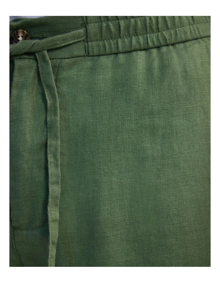 Carlos French Linen Shorts in Olive image 6