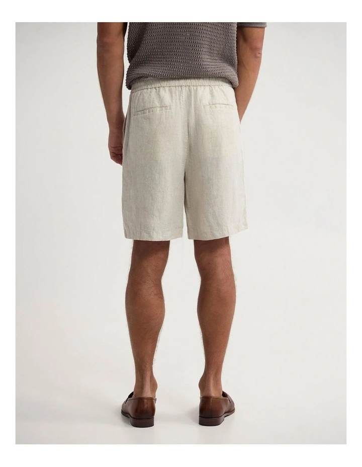 Carlos French Linen Shorts in Natural image 2