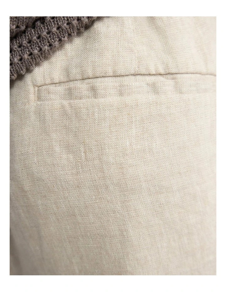 Carlos French Linen Shorts in Natural image 5