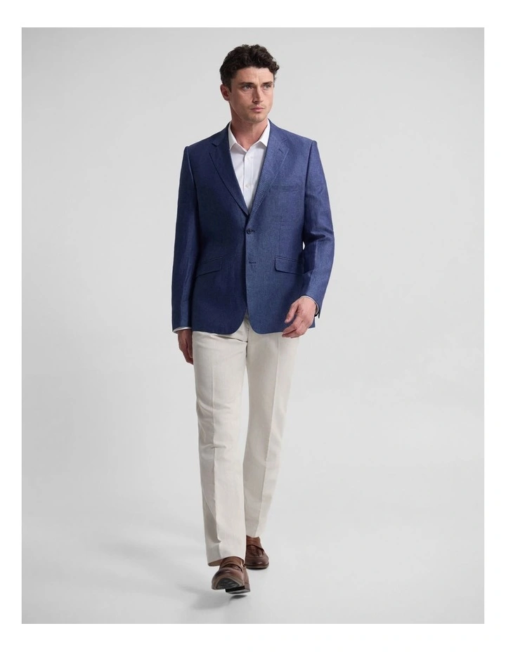Blake Linen Blazer in Navy image 4