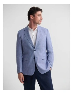 Blake Linen And Cotton Blazer in Blue