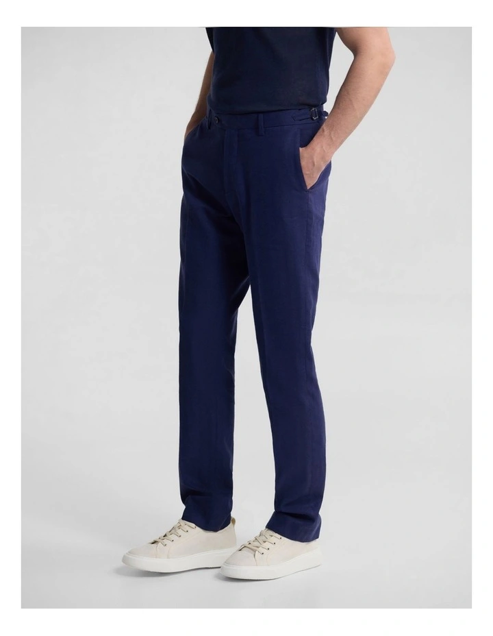 Byron Side Tab Blend Pant in Navy image 2