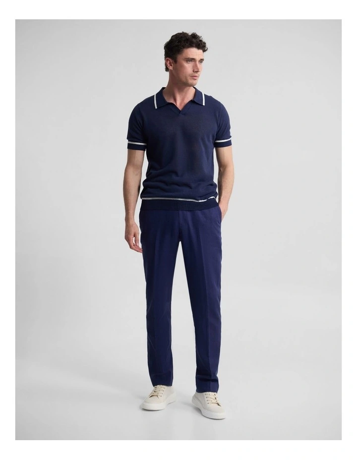 Byron Side Tab Blend Pant in Navy image 4