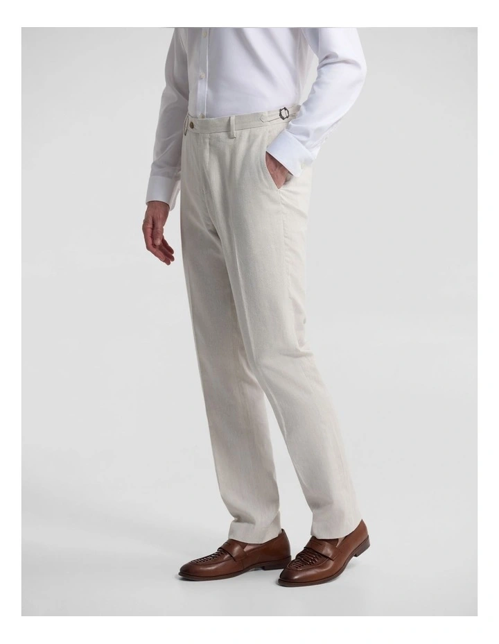 Byron Side Tab Blend Pant in Beige image 2