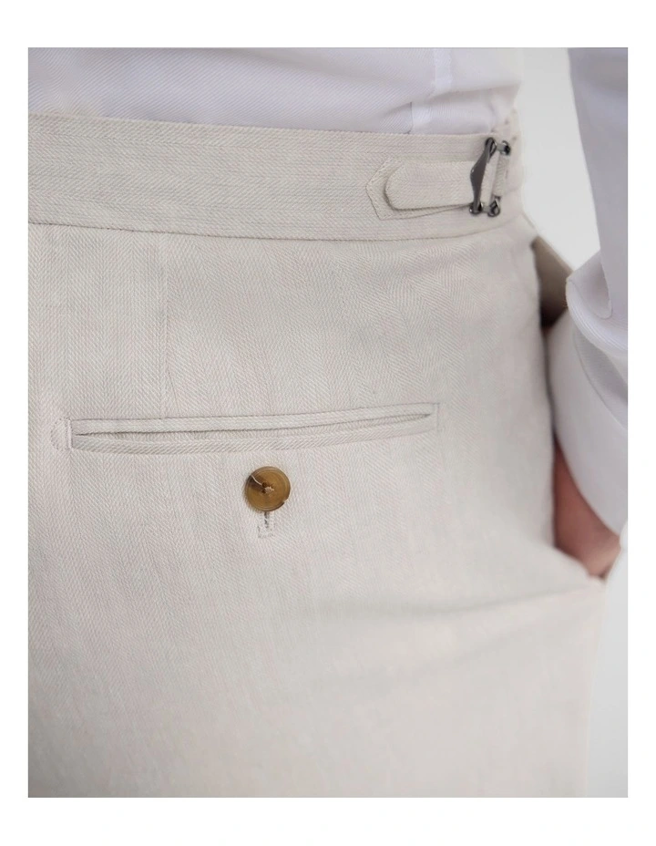 Byron Side Tab Blend Pant in Beige image 6