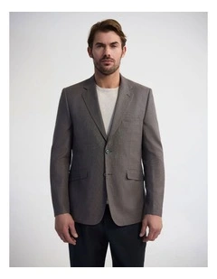 Blake Linen Cotton Blazer in Chocolate