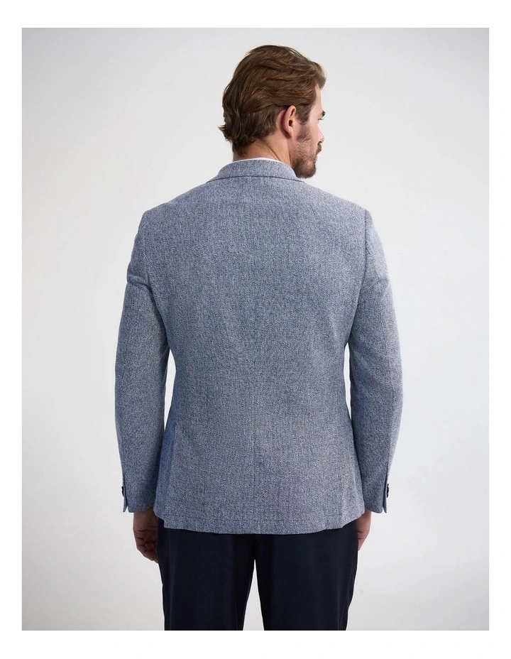 Milton Linen Cotton Blazer in Navy image 3