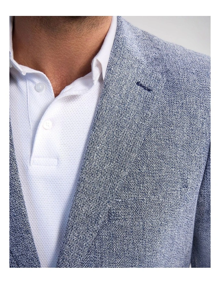 Milton Linen Cotton Blazer in Navy image 6