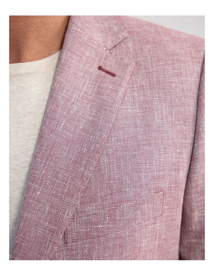 Milton Linen Cotton Blazer in Red image 6