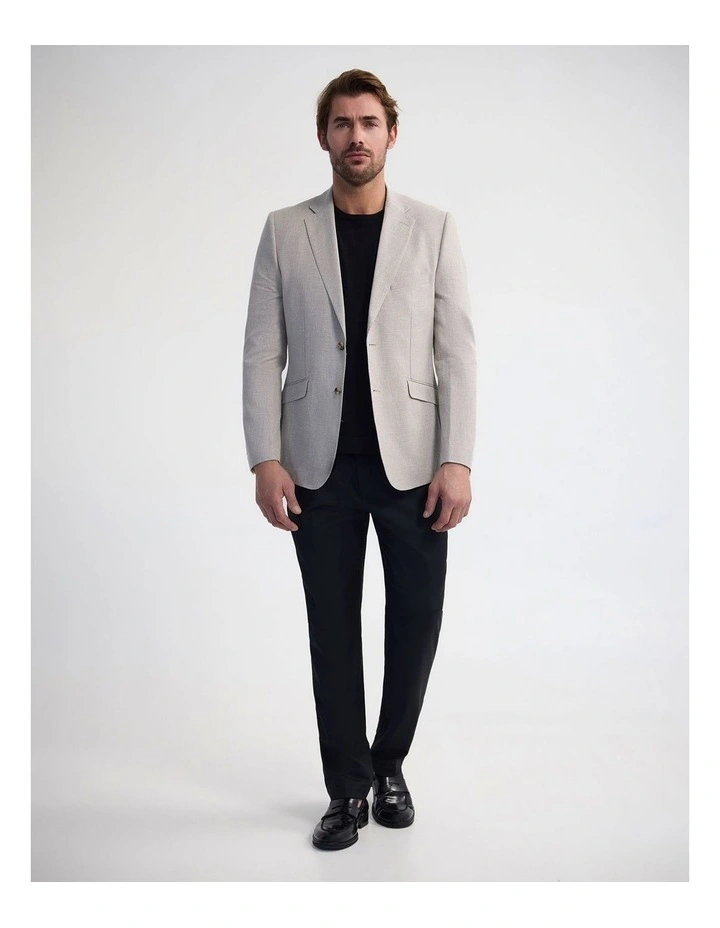 Milton Linen Cotton Blazer in Sand image 2