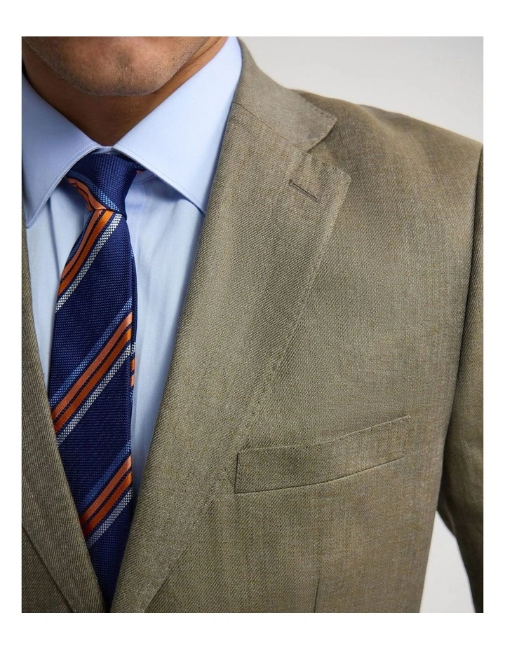 Milton Linen Blazer in Green image 6