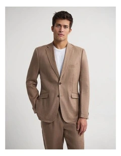 Milton Linen Blazer in Bark