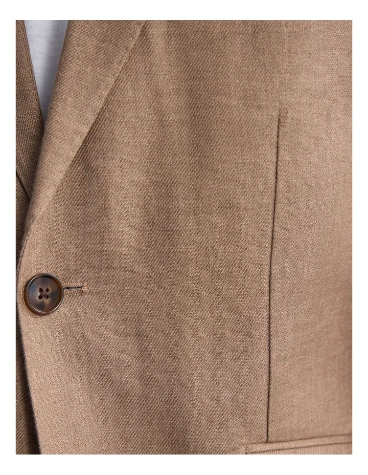 Milton Linen Blazer in Bark image 6