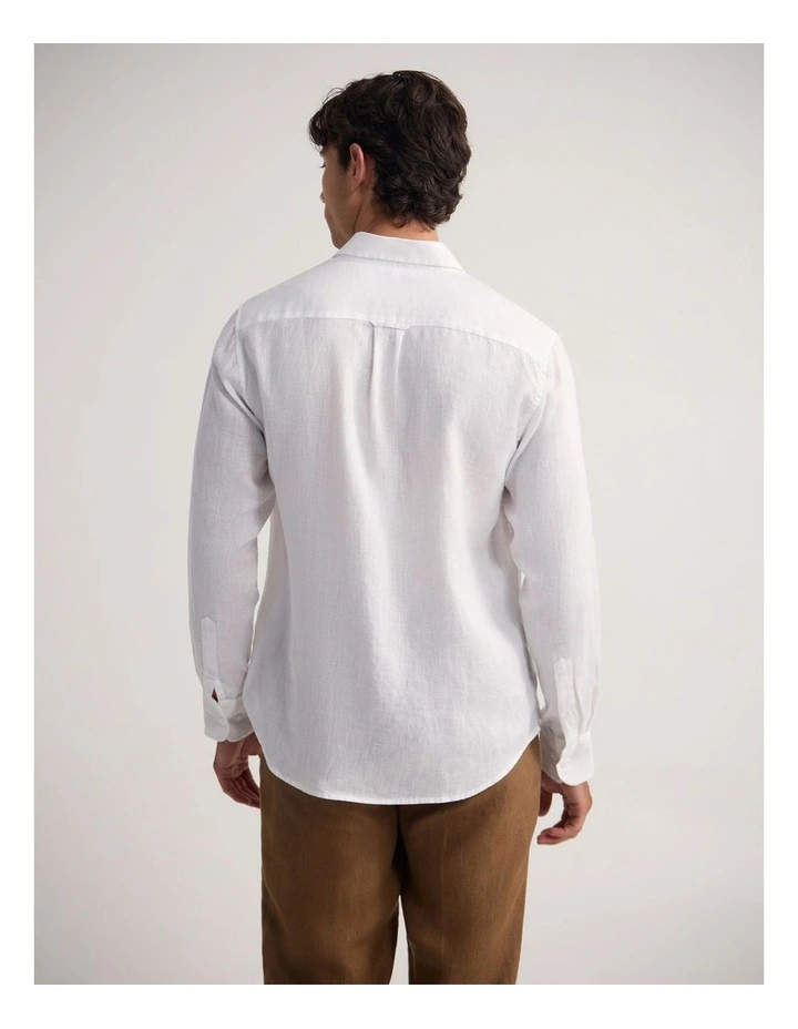 Cooper Ls French Linen Shirt in White image 2