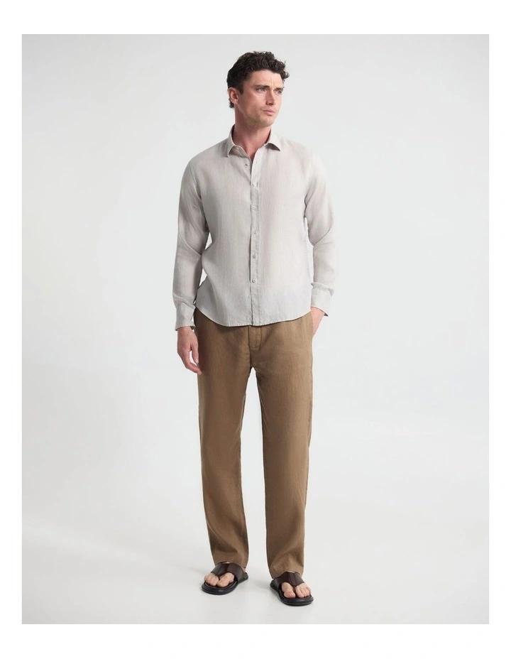 Cooper Ls French Linen Shirt in Stone image 5