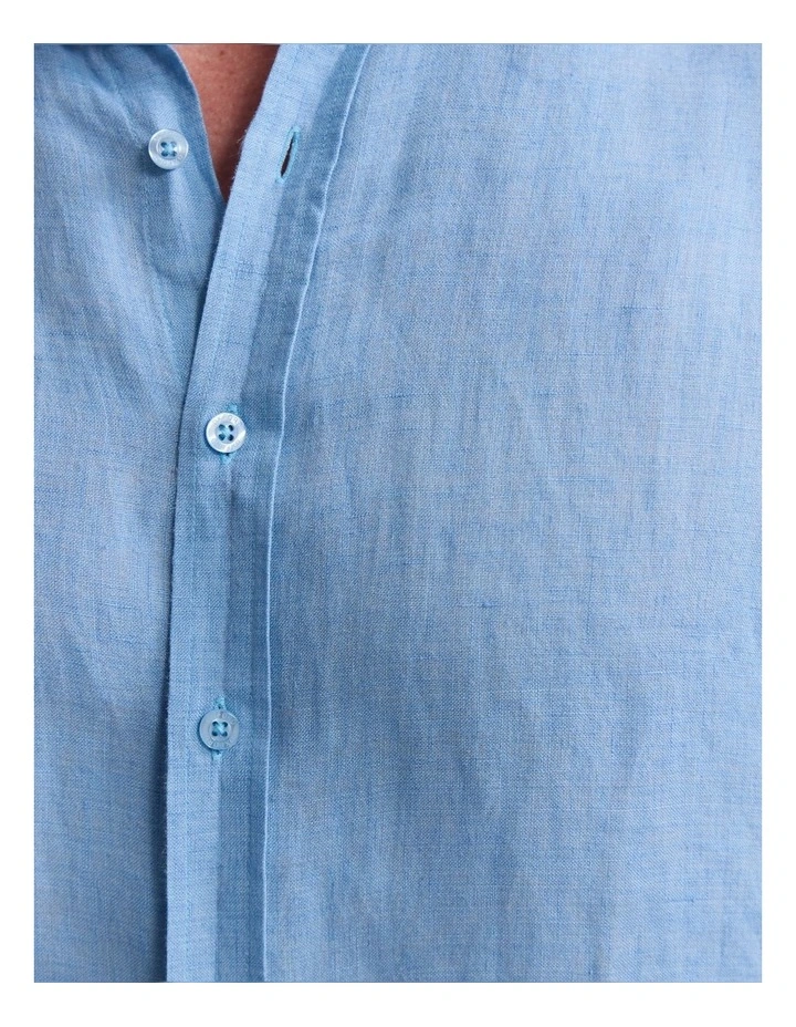 Cooper Ls Delave Linen Shirt in Sky image 6