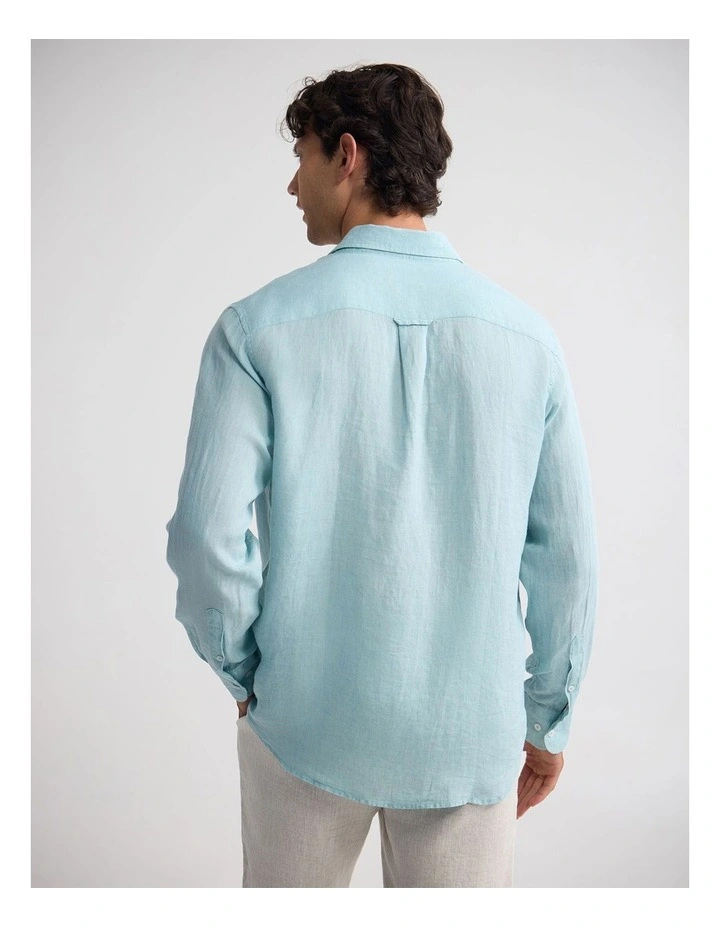 Cooper Ls Delave Linen Shirt in Mint image 2