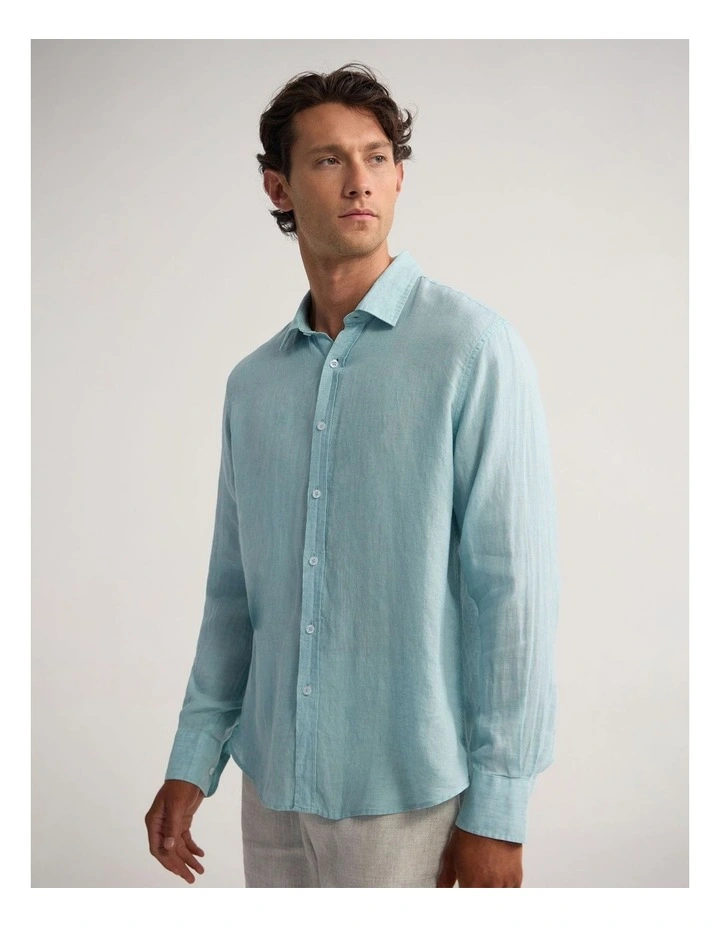 Cooper Ls Delave Linen Shirt in Mint image 3