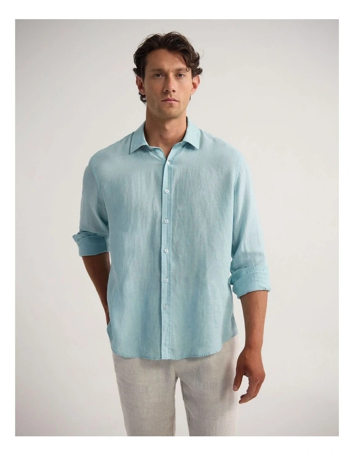 Cooper Ls Delave Linen Shirt in Mint image 4