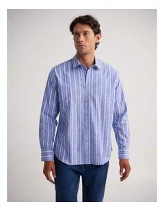 Cooper Striped Shirt in Blue