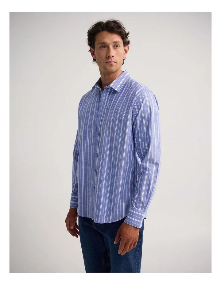 Cooper Striped Shirt in Blue image 3