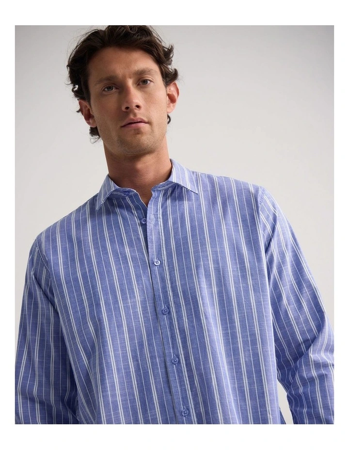 Cooper Striped Shirt in Blue image 4