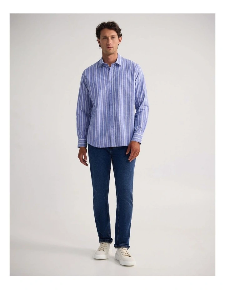 Cooper Striped Shirt in Blue image 5