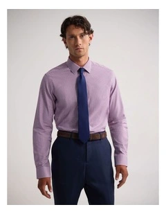 Beckton Slim Fit Cotton Shirt in Red