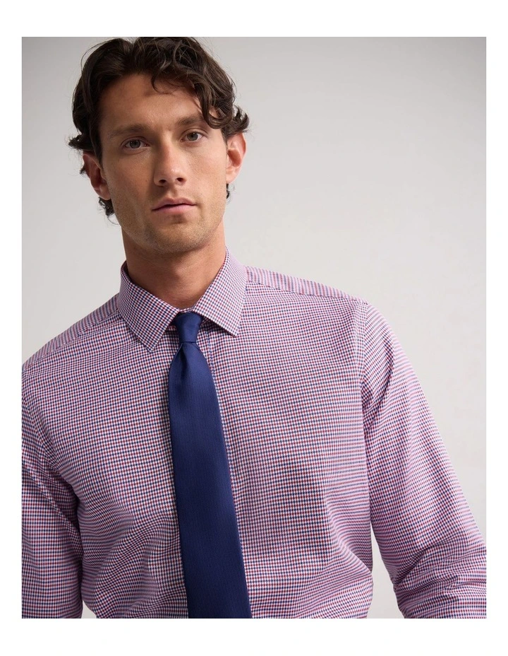 Beckton Slim Fit Cotton Shirt in Red image 2