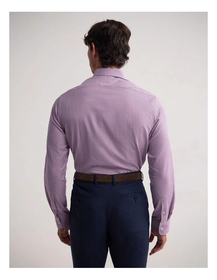 Beckton Slim Fit Cotton Shirt in Red image 4