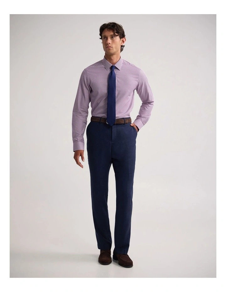 Beckton Slim Fit Cotton Shirt in Red image 5