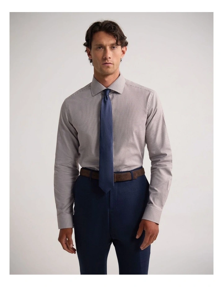 Trafalgar Slim Fit Shirt in Brown image 1