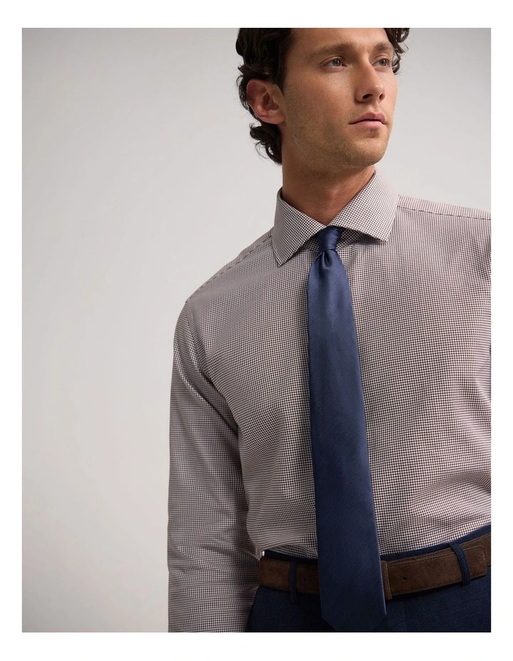 Trafalgar Slim Fit Shirt in Brown image 2