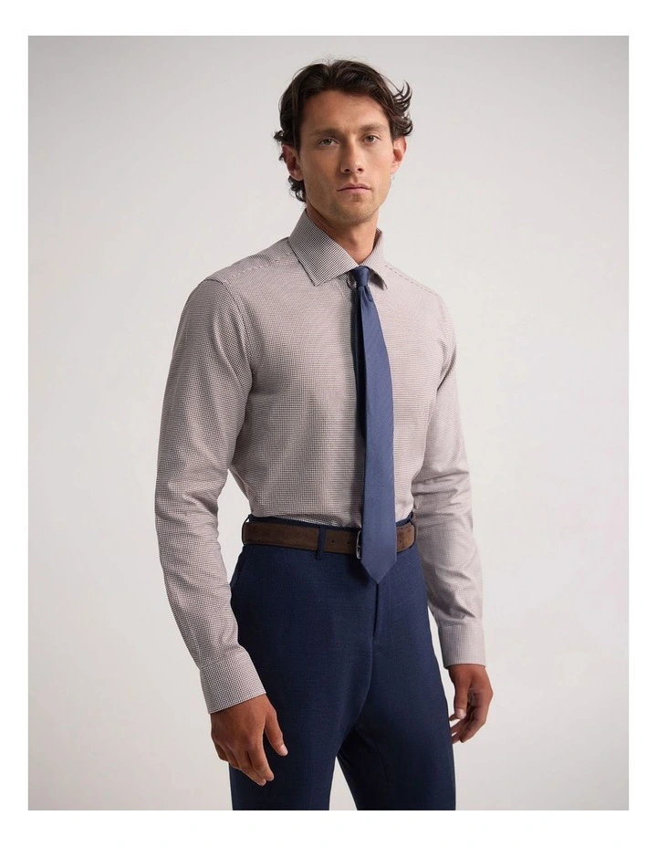 Trafalgar Slim Fit Shirt in Brown image 3