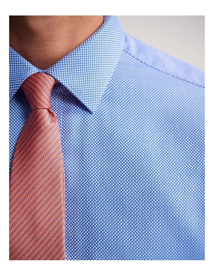 Beckton Slim Fit Cotton Shirt in Blue/White image 6