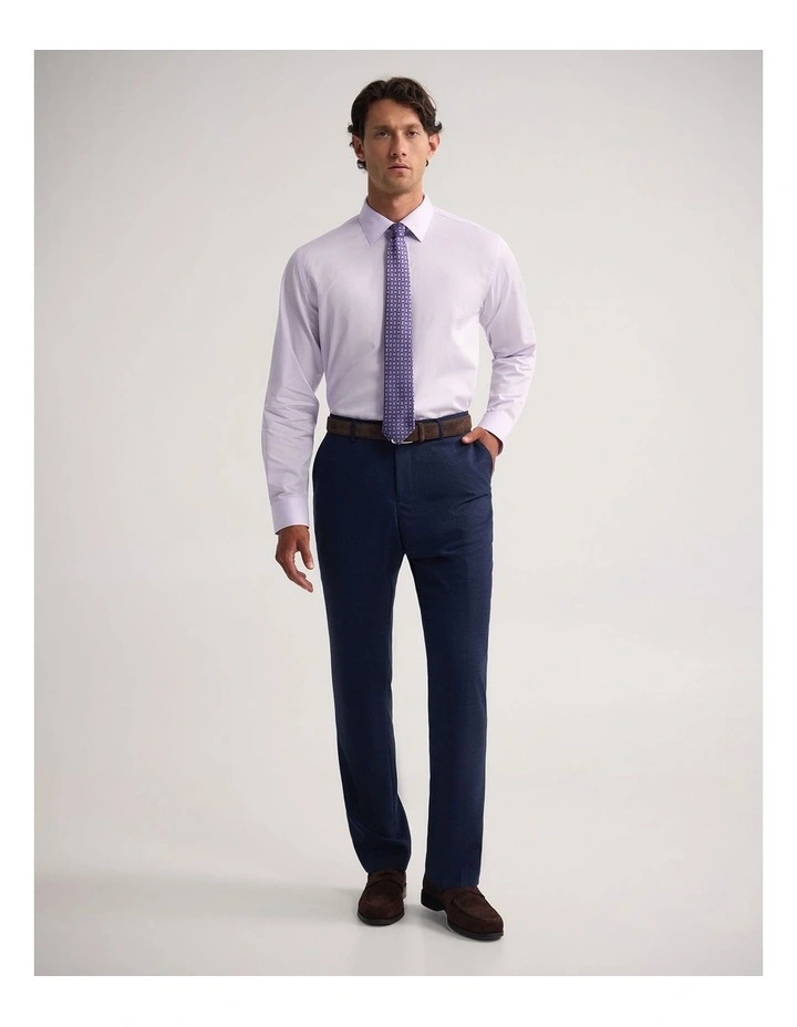 Regent Classic Fit Cotton Shirt in Lilac image 5