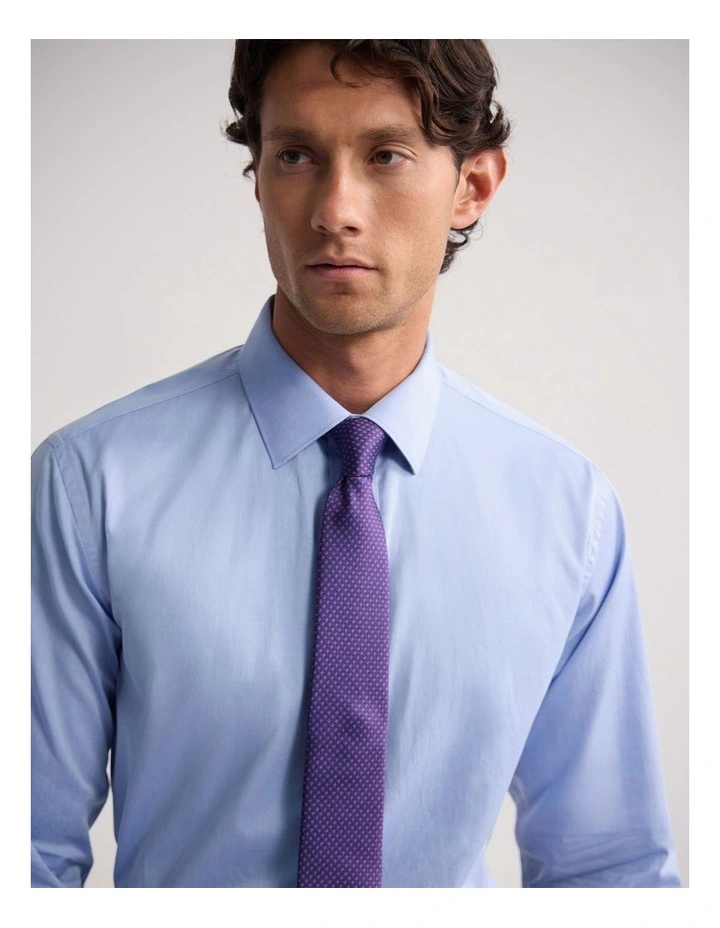 Regent Classic Fit Cotton Shirt in Blue image 2