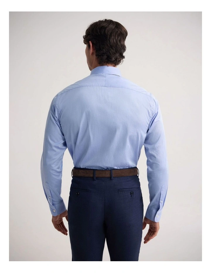 Regent Classic Fit Cotton Shirt in Blue image 4