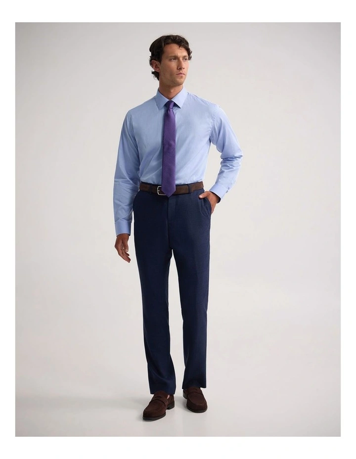 Regent Classic Fit Cotton Shirt in Blue image 5