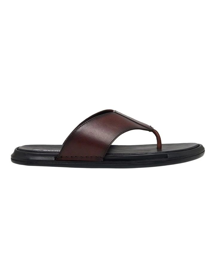 Seth Leather Flip Flop in Chocolate image 1