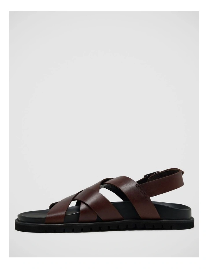 Montano Leather Sandal in Dark Brown image 2