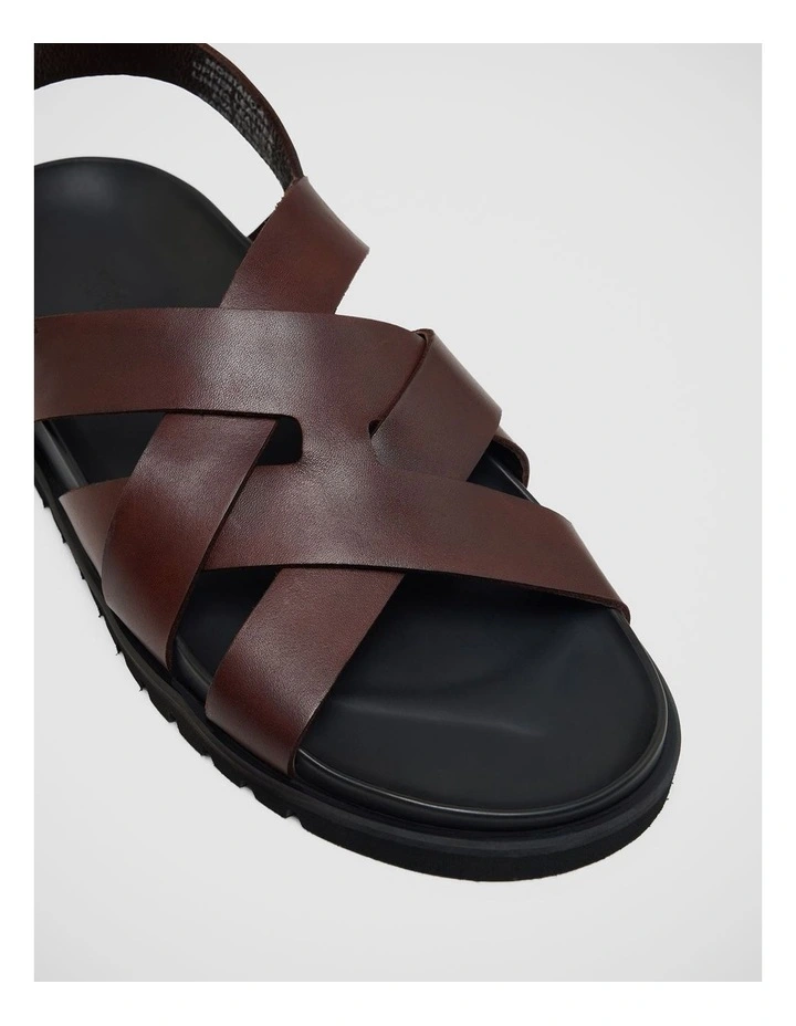 Montano Leather Sandal in Dark Brown image 4