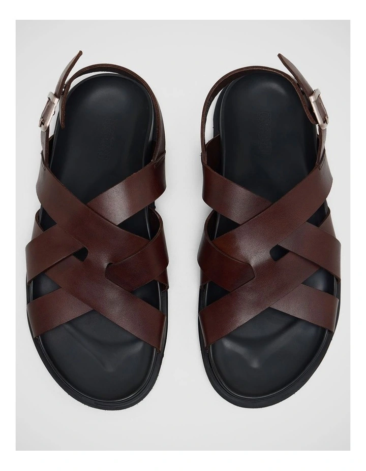 Montano Leather Sandal in Dark Brown image 5