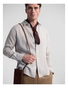 Franz Cotton/Silk Scarf in Puce