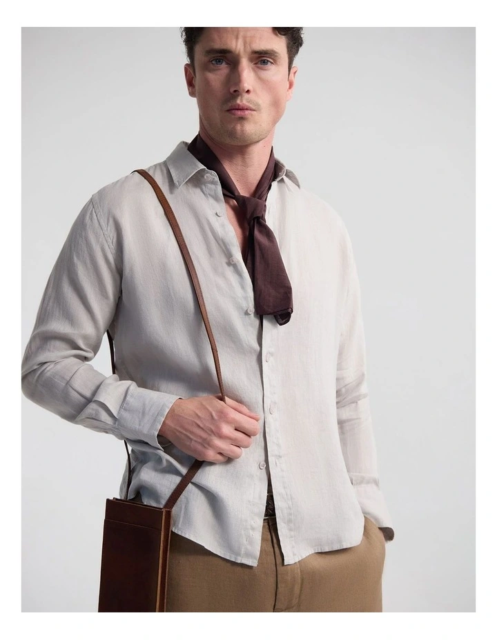 Franz Cotton/Silk Scarf in Puce image 1
